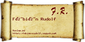Fábián Rudolf névjegykártya