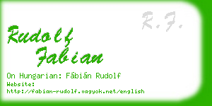 rudolf fabian business card