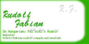 rudolf fabian business card